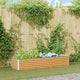 Vidaxl verhoogde plantenbak licht bruin 195 x 50 x 36 cm