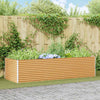 Vidaxl verhoogde plantenbak 290 x 100 x 68 cm gegalvaniseerd staal