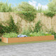 Vidaxl verhoogde plantenbak licht bruin 390 x 100 x 36 cm
