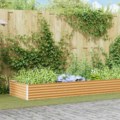 Vidaxl verhoogde plantenbak licht bruin 775 x 100 x 36 cm
