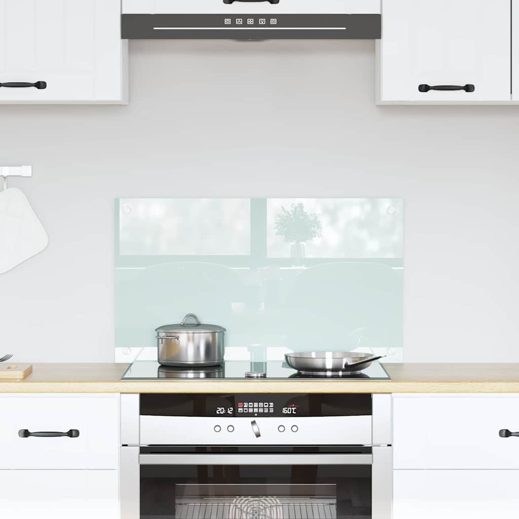 Vidaxl keukenachterwand melk 70 x 40 cm gehard glas