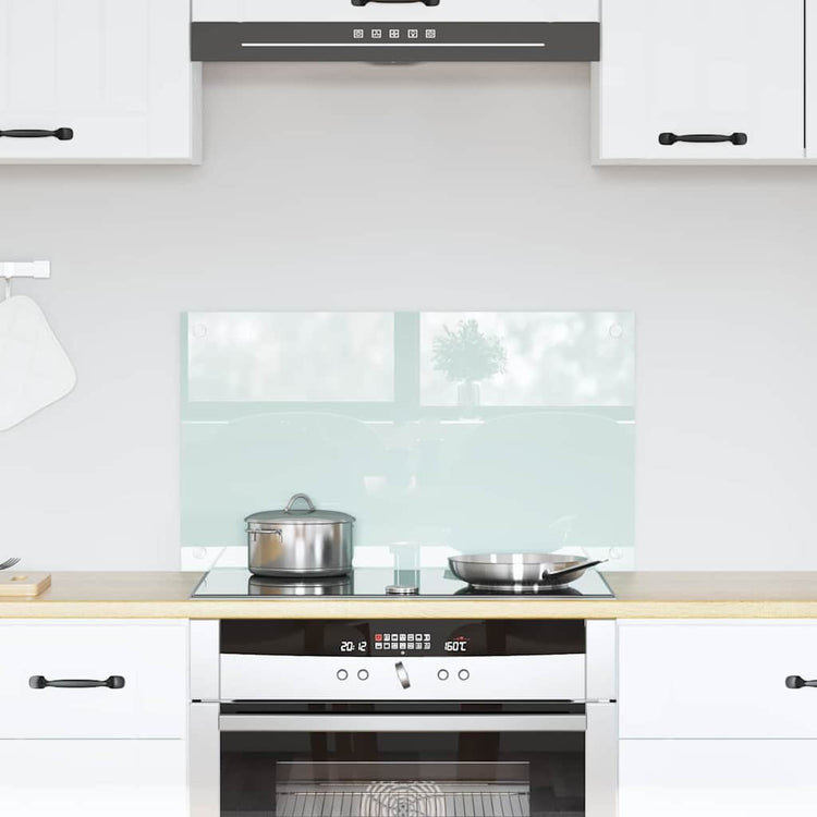 Vidaxl keukenachterwand melk 70 x 40 cm gehard glas