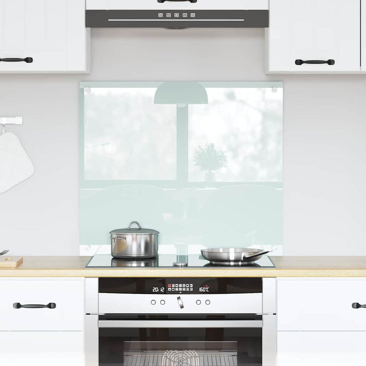 Vidaxl keukenachterwand melk 70 x 60 cm gehard glas