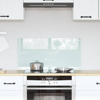 Vidaxl keukenachterwand melk 80 x 40 cm gehard glas