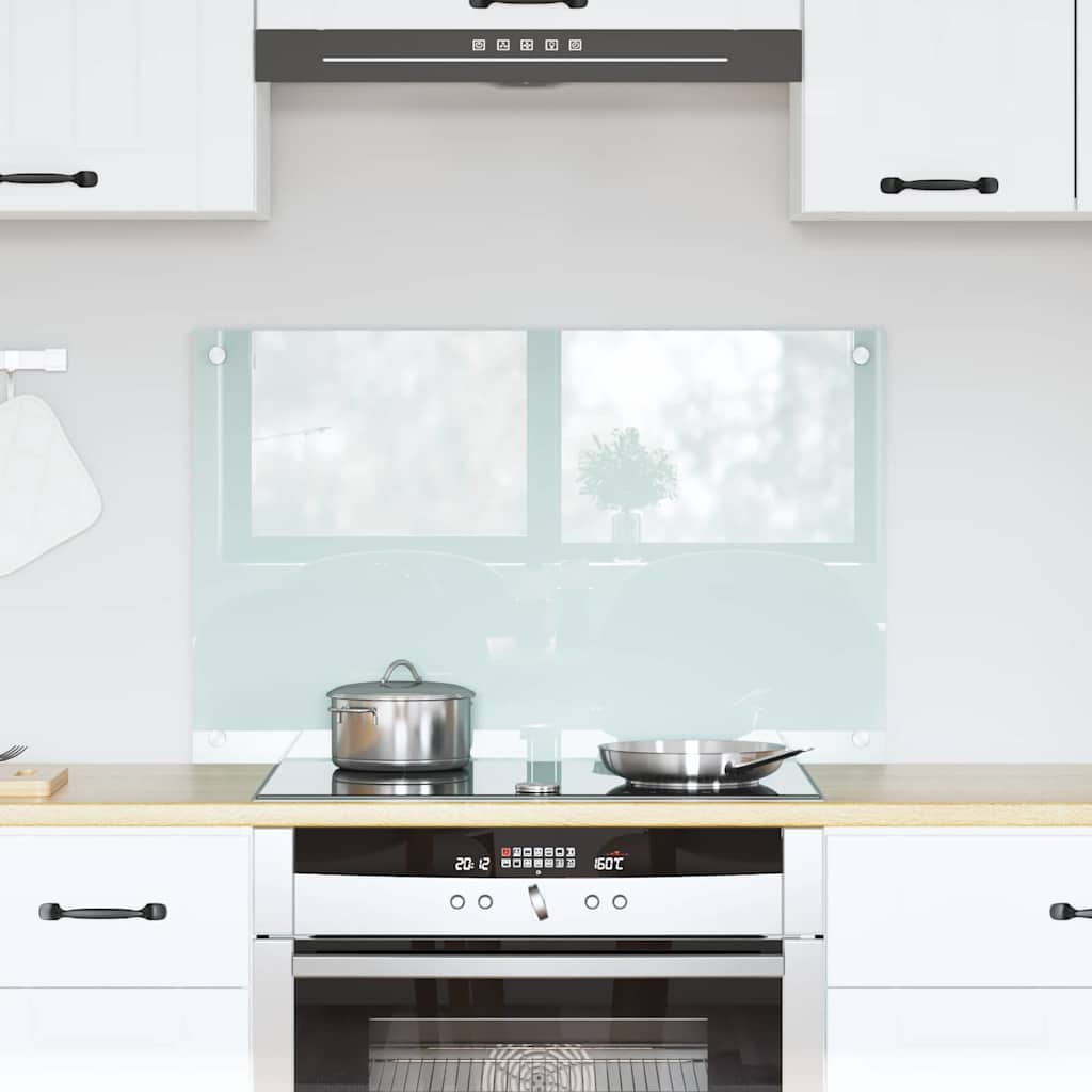 Vidaxl keukenachterwand melk 80 x 50 cm gehard glas