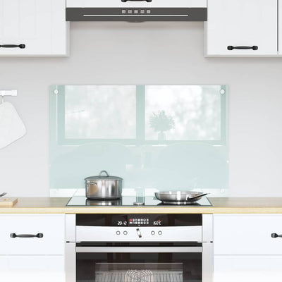 Vidaxl keukenachterwand melk 80 x 50 cm gehard glas