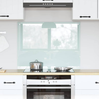 Vidaxl keukenachterwand melk 80 x 60 cm gehard glas
