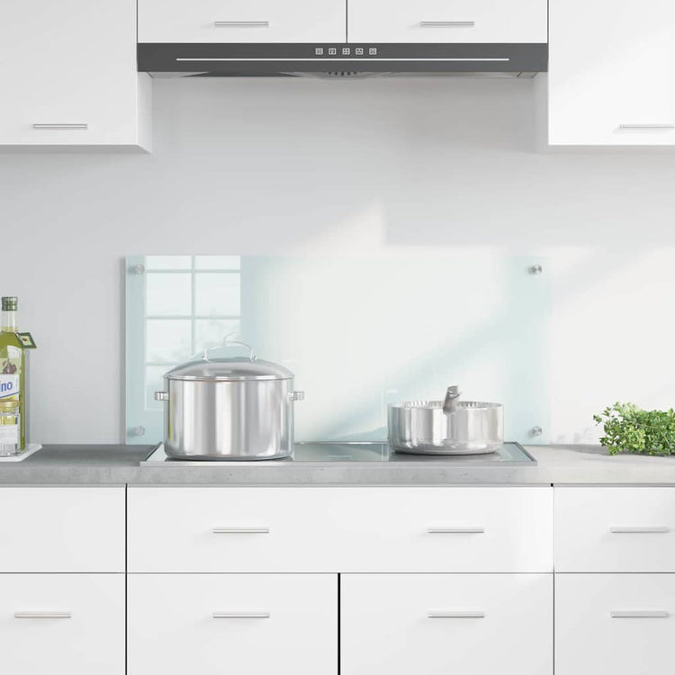 Vidaxl keukenachterwand melk 90 x 40 cm gehard glas