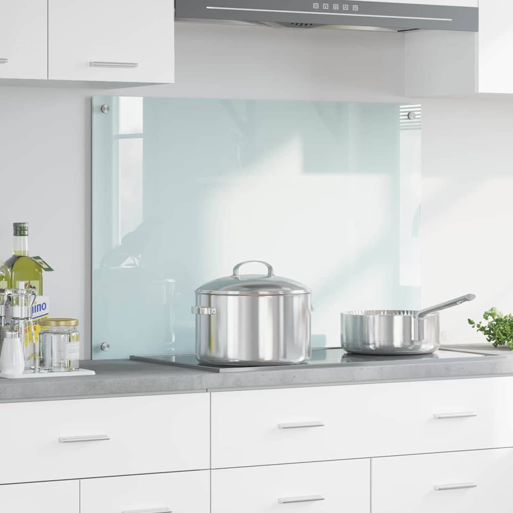 Vidaxl keukenachterwand melk 90 x 60 cm gehard glas