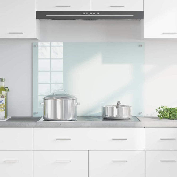 Vidaxl keukenachterwand melk 90 x 60 cm gehard glas