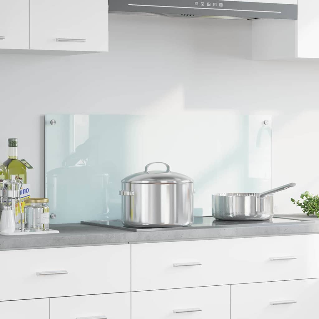 Vidaxl keuken achterwand wit 100 x 40 cm gehard glas
