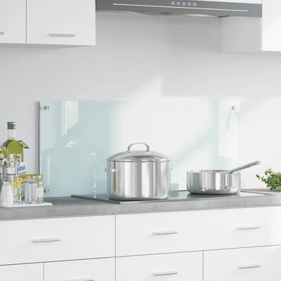 Vidaxl keukenachterwand melk 100 x 40 cm gehard glas
