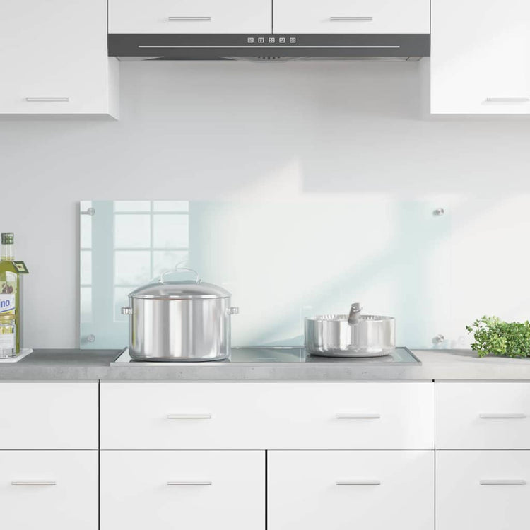 Vidaxl keukenachterwand melk 100 x 40 cm gehard glas