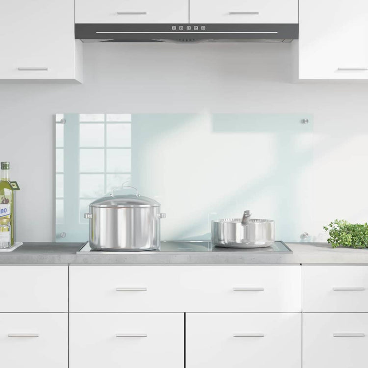 Vidaxl keukenachterwand melk 100 x 50 cm gehard glas