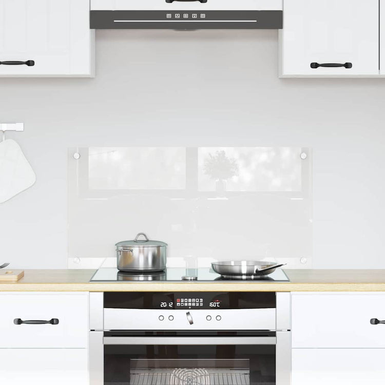 Vidaxl keukenachterwand transparant 80 x 40 cm gehard glas