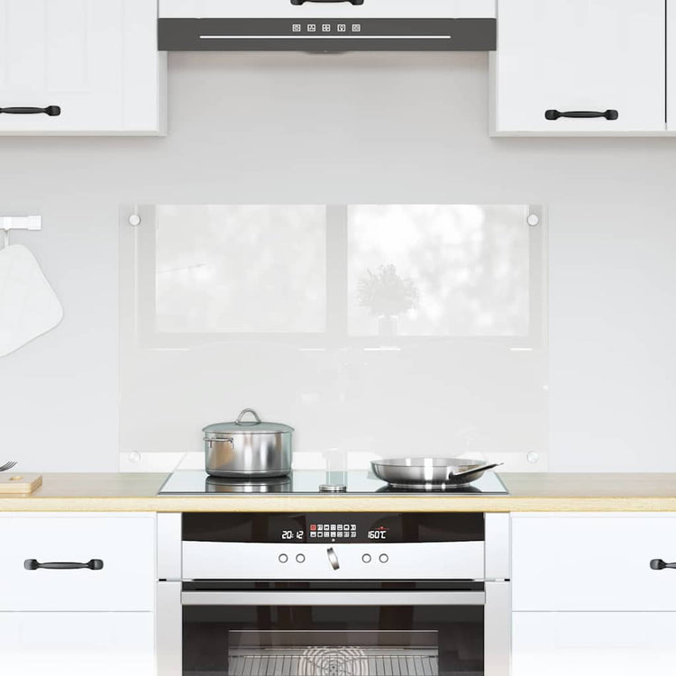 Vidaxl keukenachterwand transparant 80 x 50 cm gehard glas