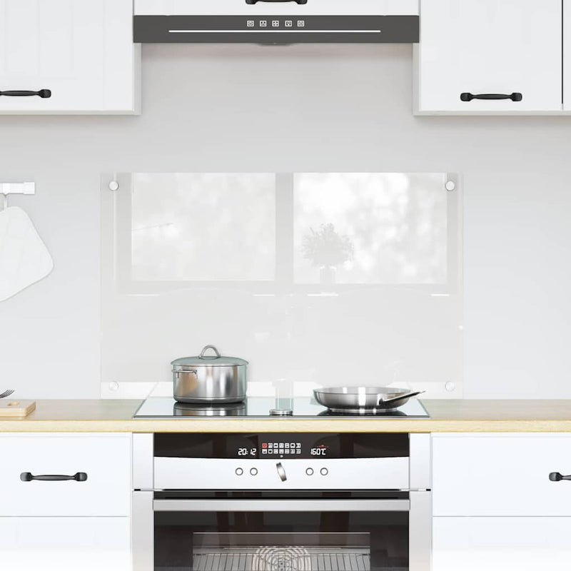 Vidaxl keuken achterwand doorzichtig 80 x 50 cm gehard glas