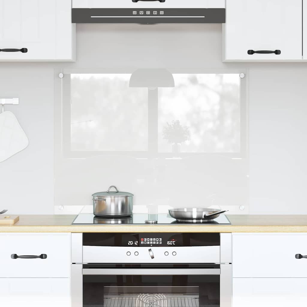 Vidaxl keukenachterwand transparant 80 x 60 cm gehard glas