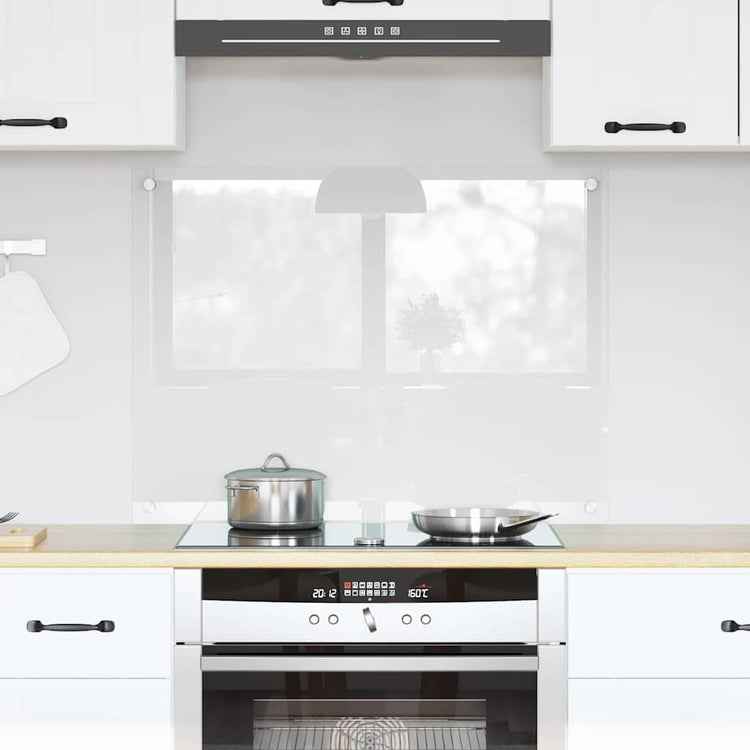 Vidaxl keukenachterwand transparant 80 x 60 cm gehard glas
