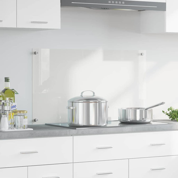 Vidaxl keukenachterwand transparant 90 x 50 cm gehard glas