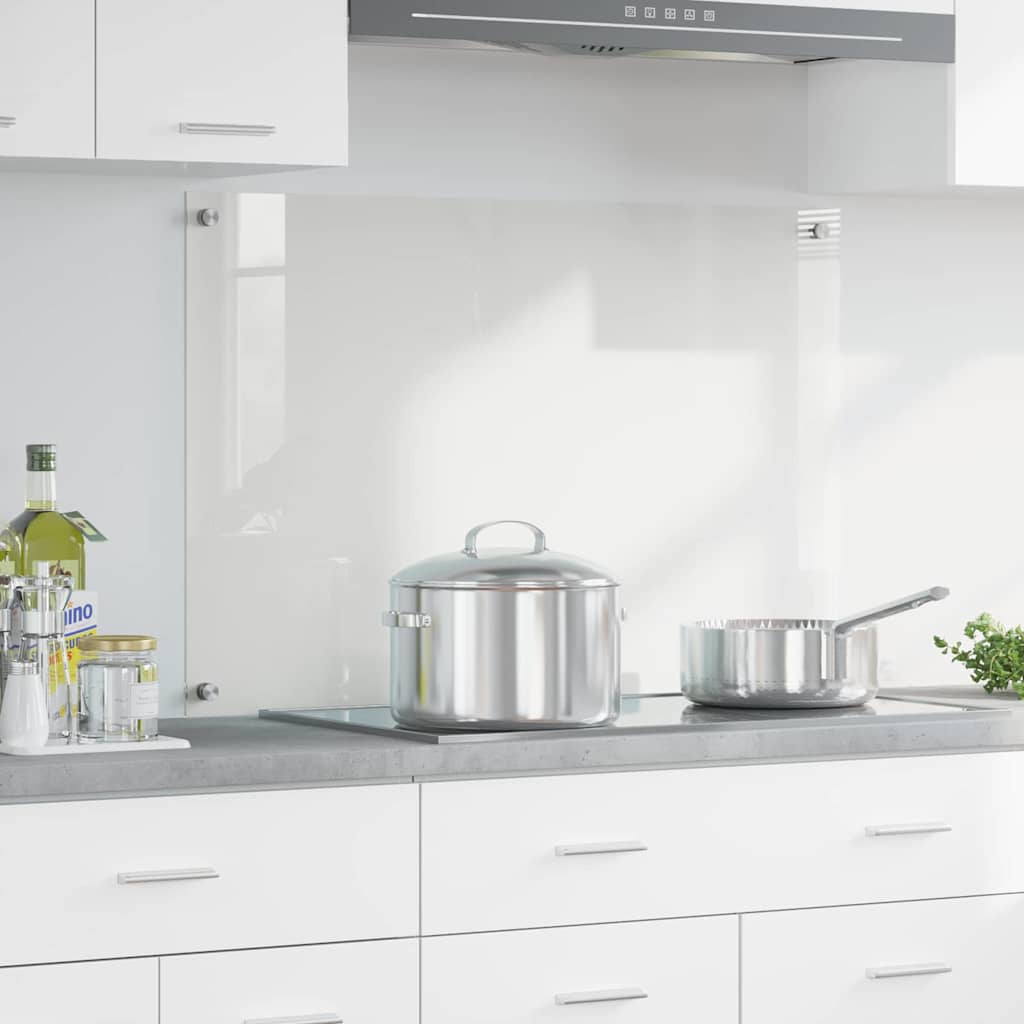 Vidaxl keukenachterwand transparant 90 x 60 cm gehard glas