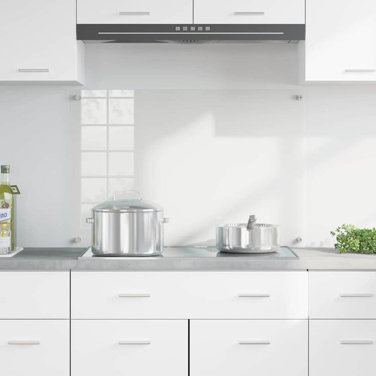 Vidaxl keukenachterwand transparant 90 x 60 cm gehard glas