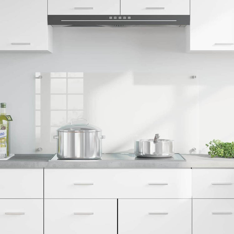 Vidaxl keukenachterwand transparant 100 x 50 cm gehard glas