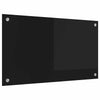 Vidaxl keuken achterwand zwart 70 x 40 cm gehard glas