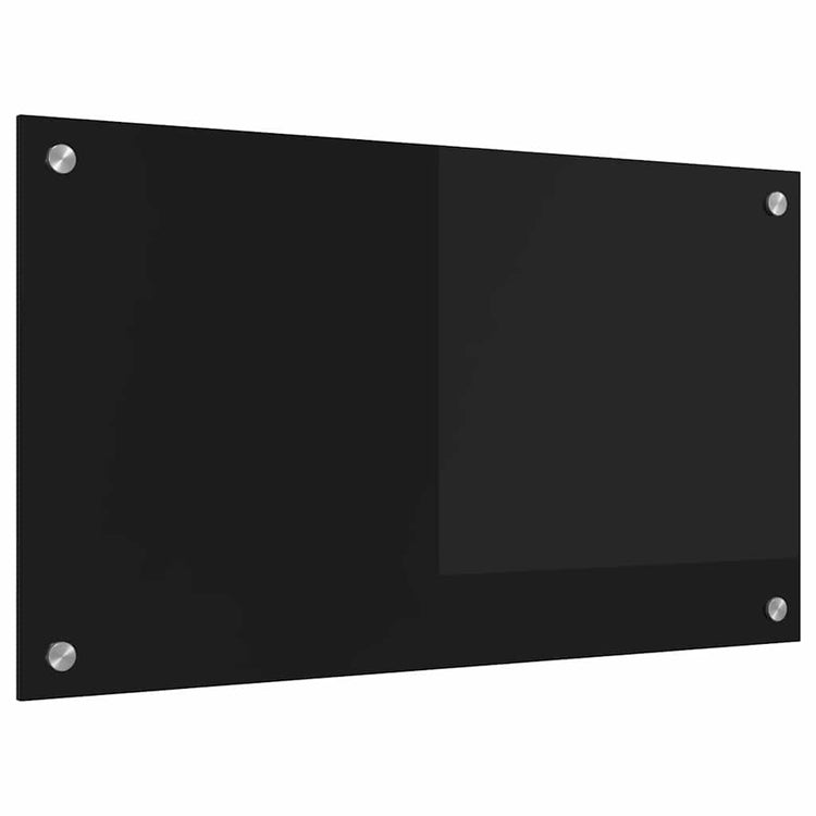 Vidaxl keukenachterwand zwart 70 x 40 cm gehard glas