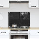 Vidaxl keukenachterwand zwart 70 x 50 cm gehard glas