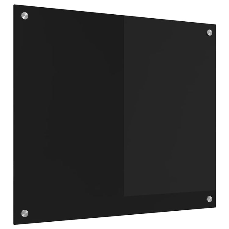 Vidaxl keukenachterwand zwart 70 x 60 cm gehard glas
