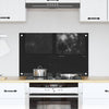 Vidaxl keuken achterwand zwart 80 x 50 cm gehard glas