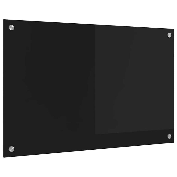 Vidaxl keukenachterwand zwart 80 x 50 cm gehard glas