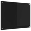 Vidaxl keuken achterwand zwart 80 x 60 cm gehard glas