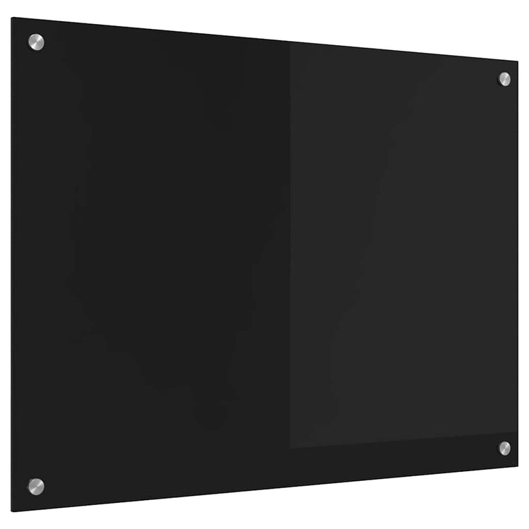 Vidaxl keukenachterwand zwart 80 x 60 cm gehard glas