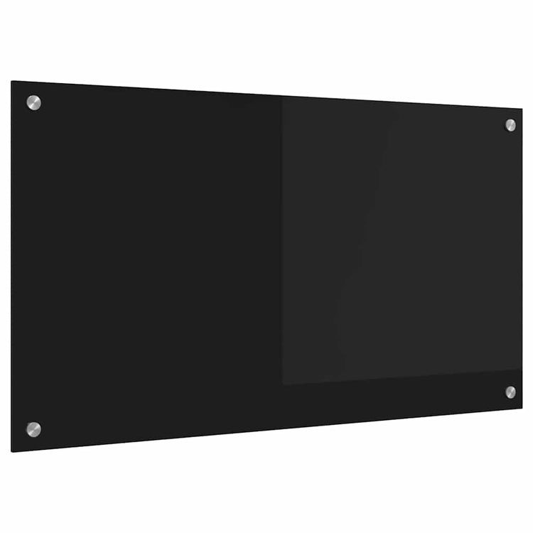 Vidaxl keukenachterwand zwart 90 x 50 cm gehard glas