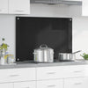 Vidaxl keuken achterwand zwart 90 x 60 cm gehard glas