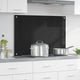Vidaxl keukenachterwand zwart 90 x 60 cm gehard glas