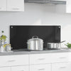 Vidaxl keuken achterwand zwart 100 x 40 cm gehard glas