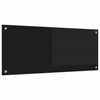 Vidaxl keuken achterwand zwart 100 x 40 cm gehard glas