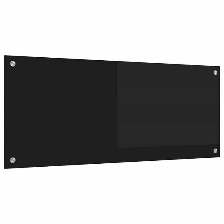 Vidaxl keukenachterwand zwart 100 x 40 cm gehard glas