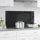 Vidaxl keukenachterwand zwart 100 x 50 cm gehard glas