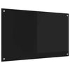 Vidaxl keuken achterwand zwart 100 x 60 cm gehard glas