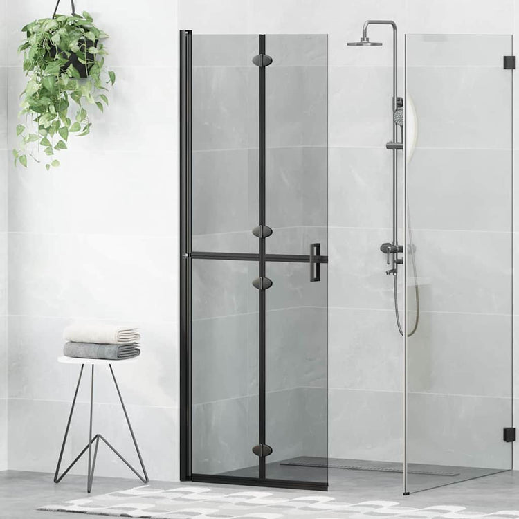 Vidaxl inloopdouchewand zwart 70 x 6,5 x 190 cm