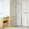 Vidaxl inloopdouchewand goud 90 x 6.5 x 190 cm