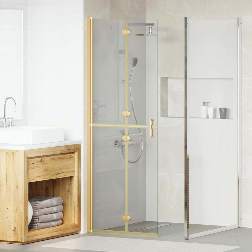 Vidaxl inloopdouchewand goud 70 x 6,5 x 190 cm