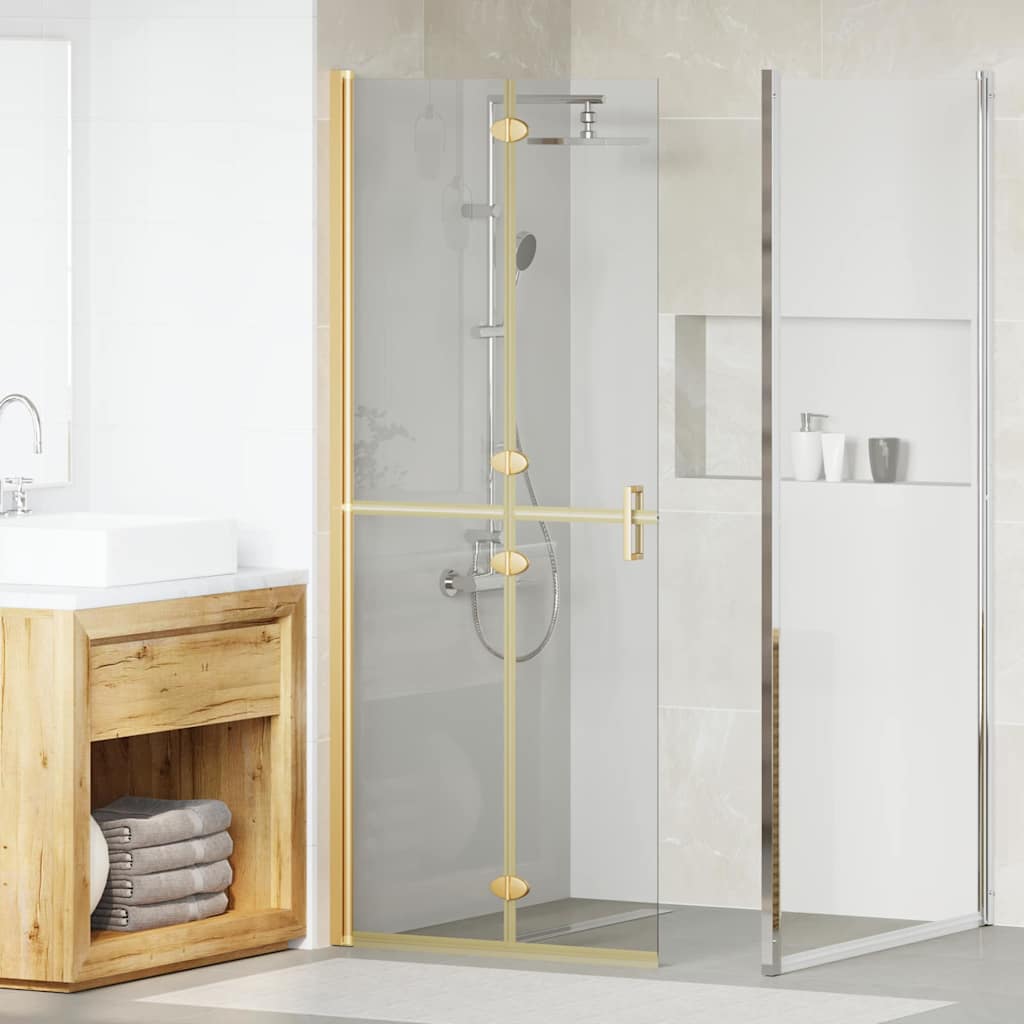 Vidaxl inloopdouchewand goud 80 x 6,5 x 190 cm
