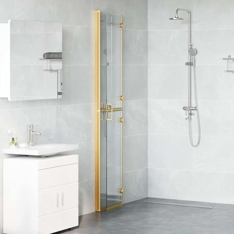 Vidaxl inloopdouchewand goud 80 x 6,5 x 190 cm