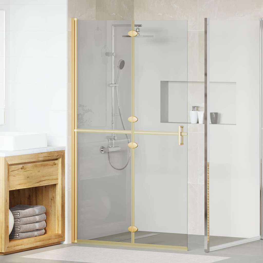 Vidaxl inloopdouchewand goud 110 x 6,5 x 190 cm