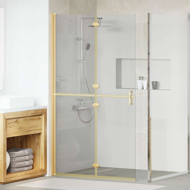 Vidaxl inloopdouchewand goud 110 x 6,5 x 190 cm